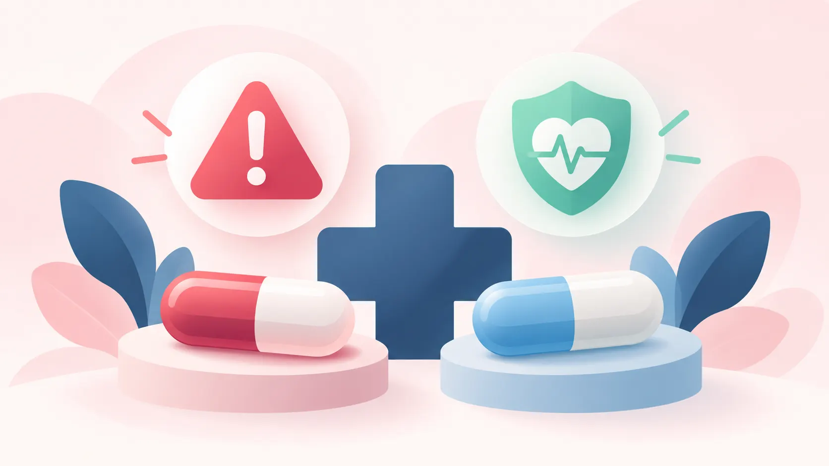 Two icons representing the different boxed warnings for Concerta and Strattera