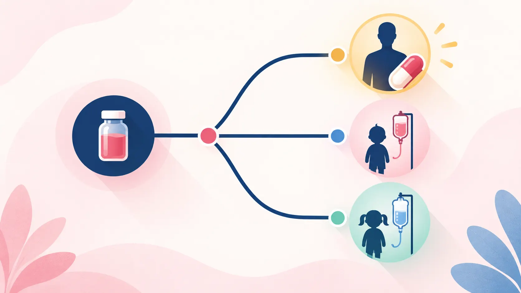 Decision path for treating sleeping sickness by age and weight